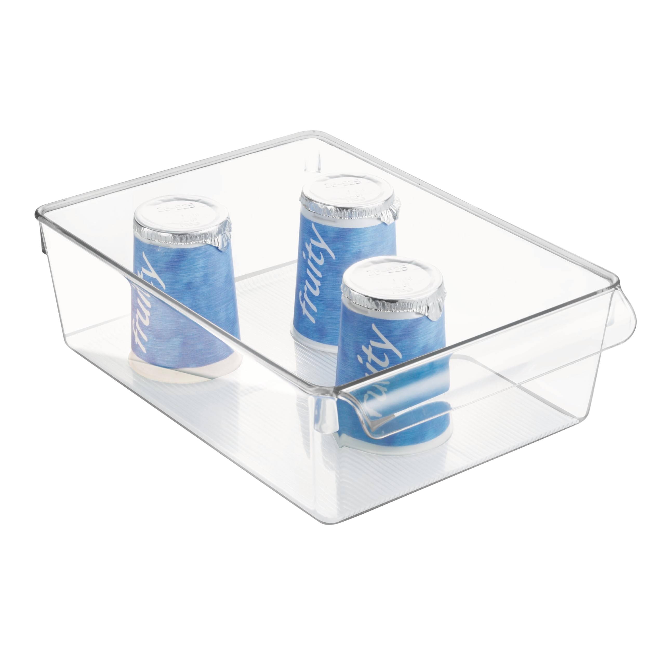 InterDesign Linus compact bin fits small pantry and fridge spaces.