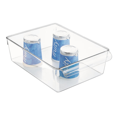 InterDesign Linus compact bin fits small pantry and fridge spaces.