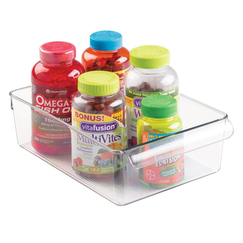InterDesign Linus bin is suitable for dry goods and snacks on shelves.