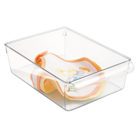 InterDesign Linus bin stores meats and cheeses efficiently in the freezer.