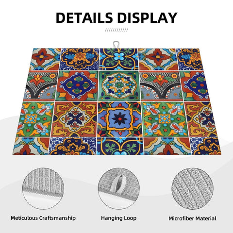Indokyeyqaz slip-resistant drying mat keeps countertops dry while air-drying utensils.