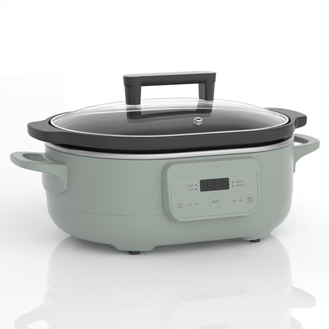 INDY VAC 6-quart slow cooker on counter shows generous capacity for family meals