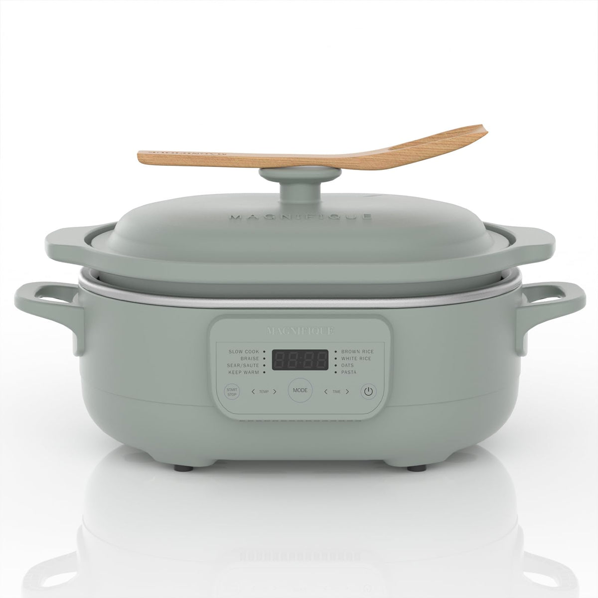 INDY VAC 4 Quart slow cooker control panel with presets for easy meal planning.
