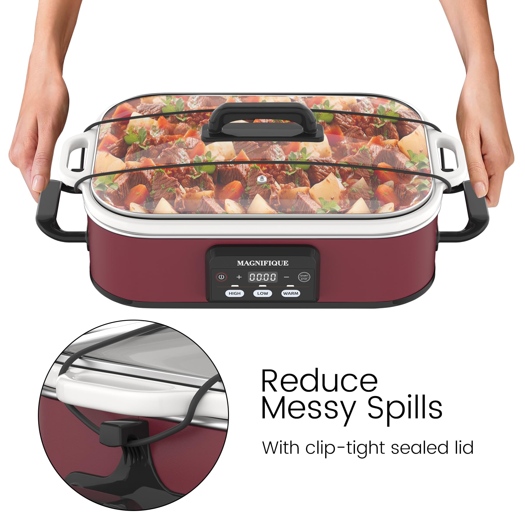 INDY VAC ceramic baking dish 4 qt suitable for lasagna and roasts.