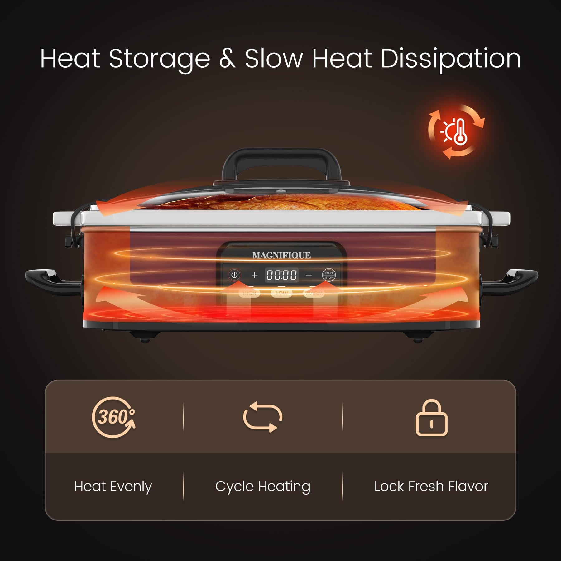 INDY VAC double-handled dish for easy oven-to-table transport.