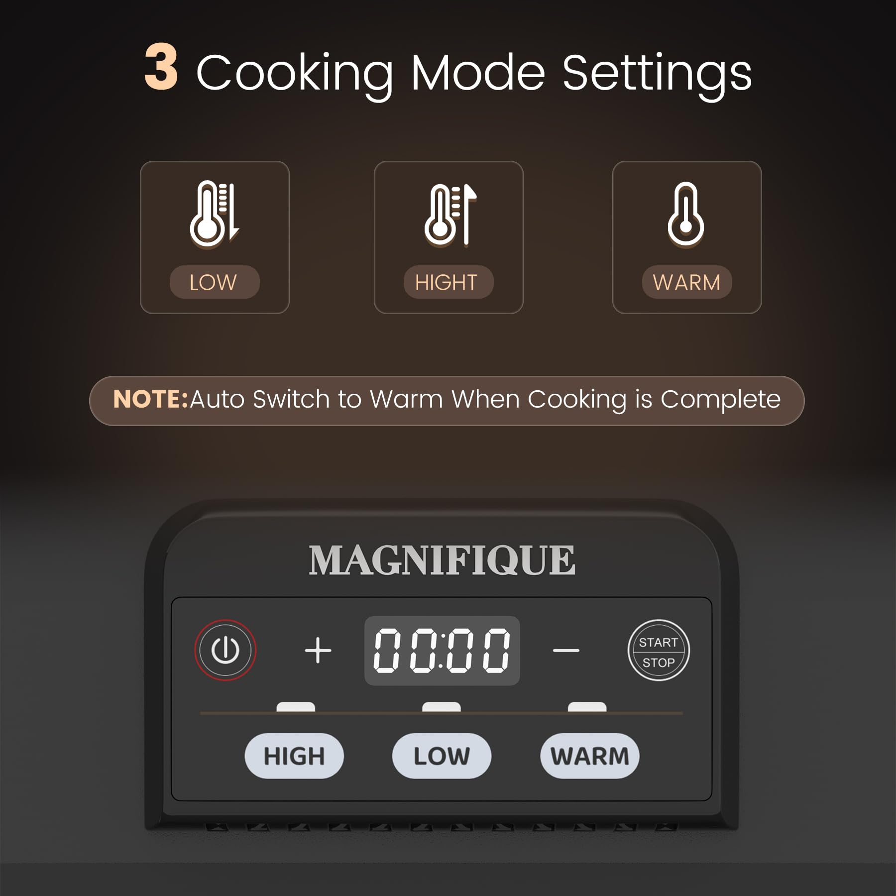 INDY VAC slow cooker serves four plus, ideal for family dinners