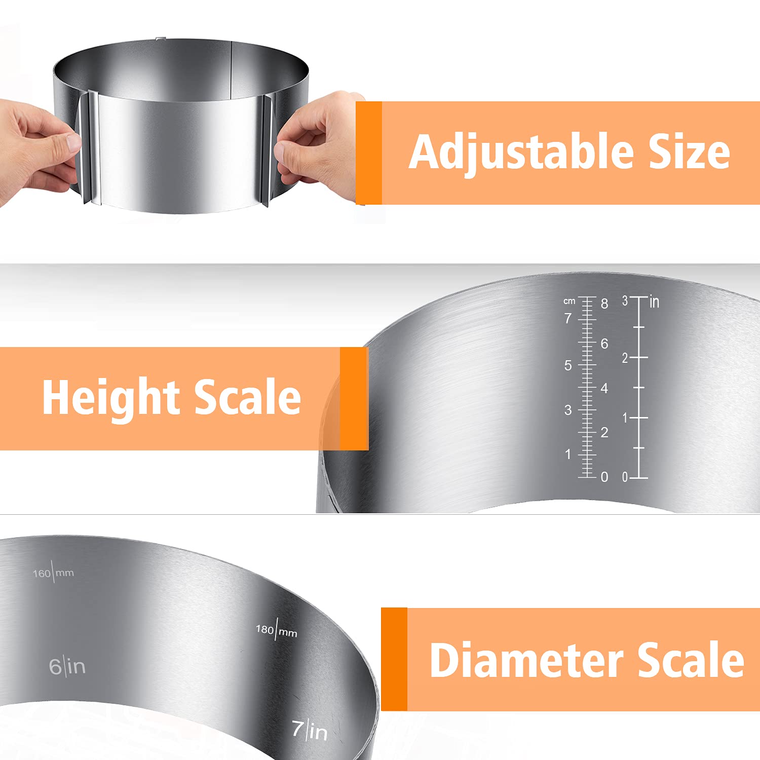iNeibo 6 inch acetate cake sheets help maintain mousse shapes.