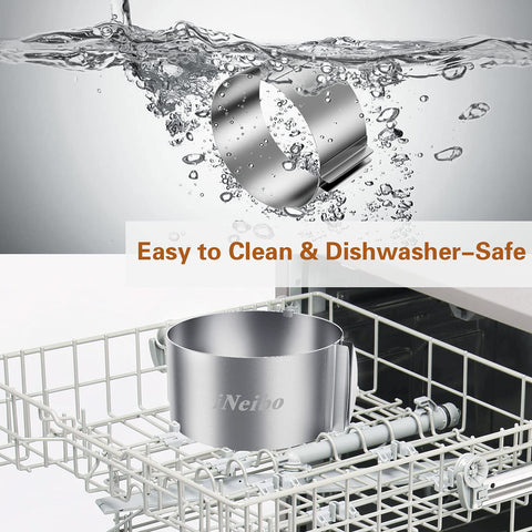 iNeibo stainless steel pastry ring for durable, repeated use.