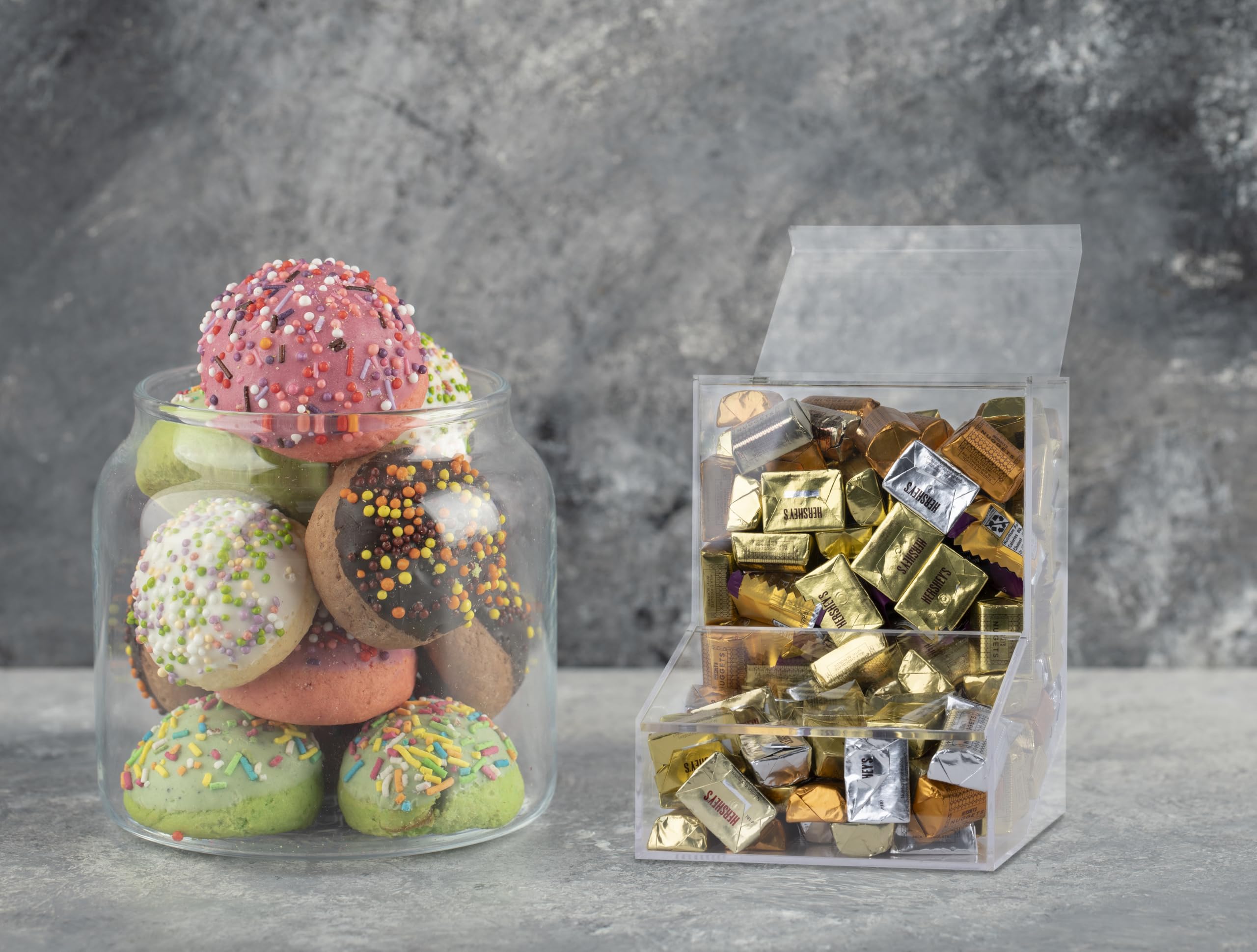 Inevibe Candy Dispenser clear acrylic body showcases colorful candies attractively