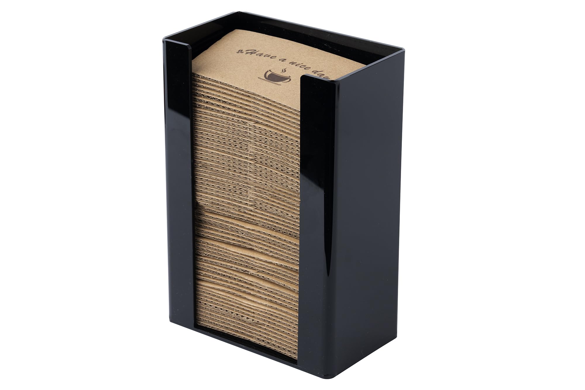 Inevibe coffee sleeve vertical dispenser enabling rapid sleeve access for high-traffic areas.