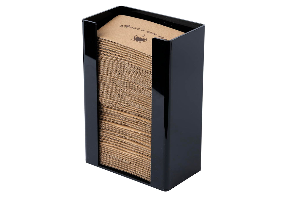 Inevibe coffee sleeve vertical dispenser enabling rapid sleeve access for high-traffic areas.
