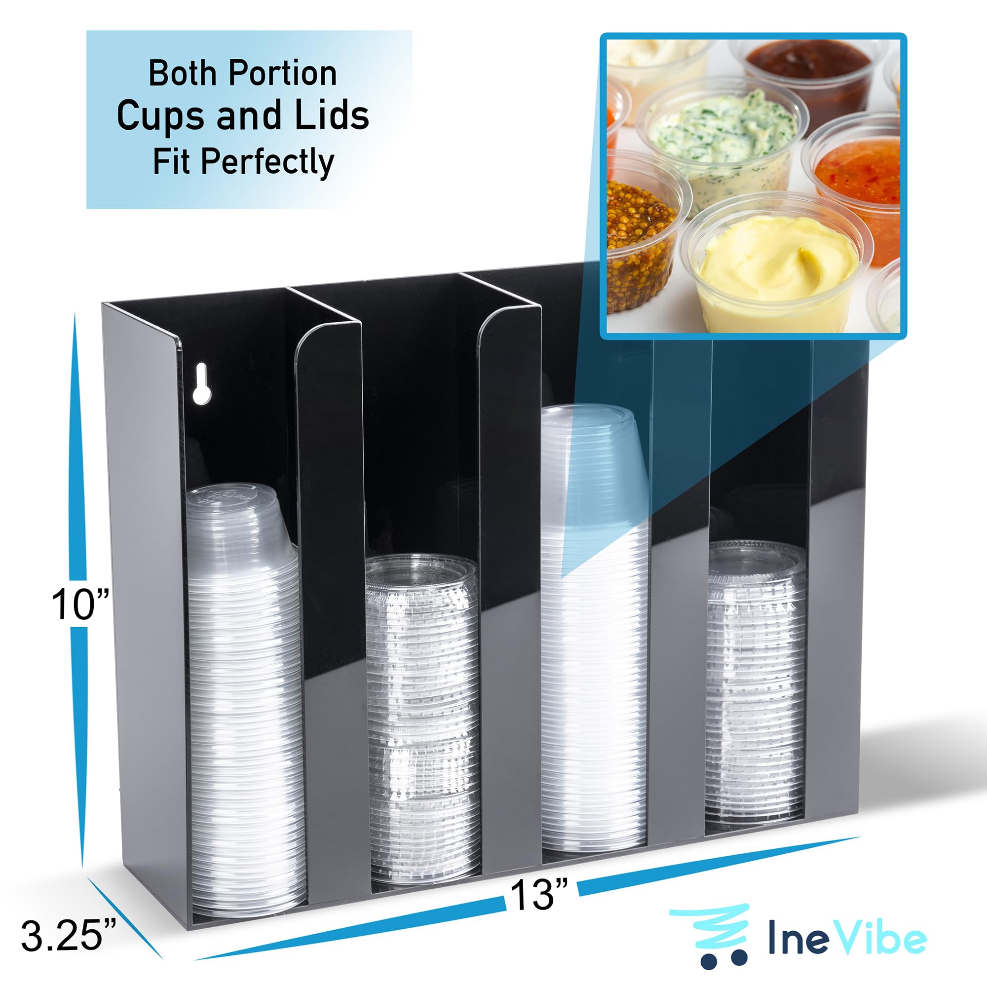 Inevibe organizer separates cups by size for quick prep and less clutter