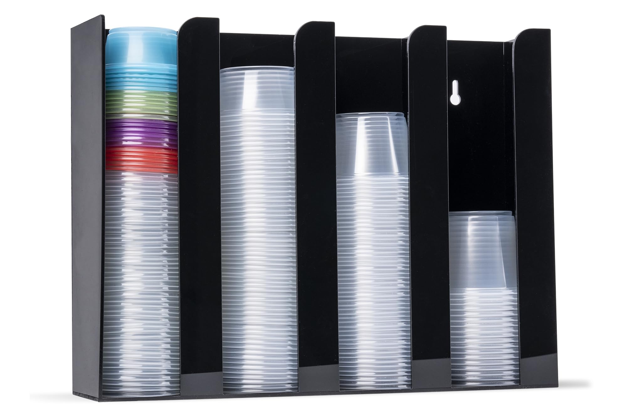 Inevibe four-compartment acrylic dip cup dispenser keeps condiments organized at a glance