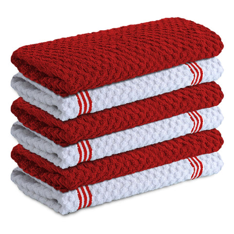 Infinitee Xclusives 100% cotton towels pack shot for daily dish drying.