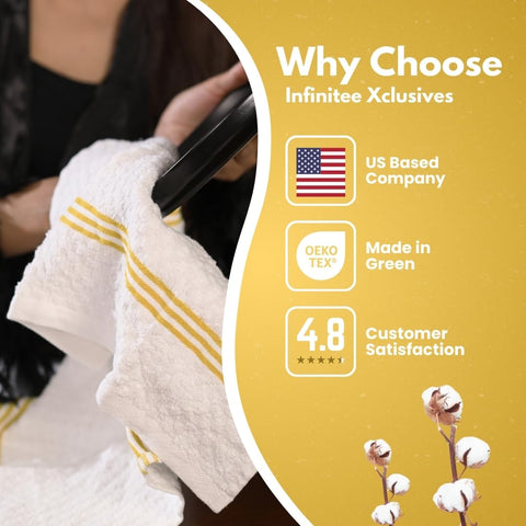 Infinitee Xclusives durable towels endure hundreds of washes without losing softness.