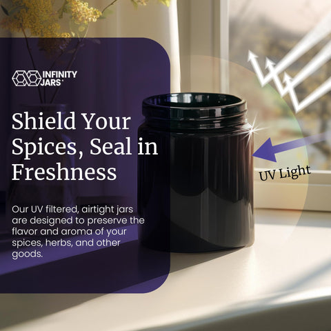 Infinity Jars wide opening enables easy filling and thorough cleaning.