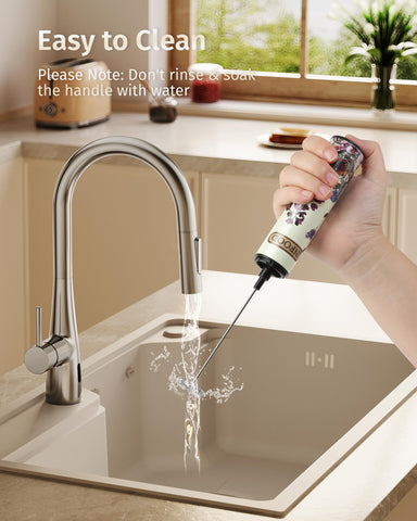 INFOOD milk frother two-speed settings tailor froth density.