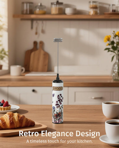 INFOOD milk frother foam in action produces silky latte foam