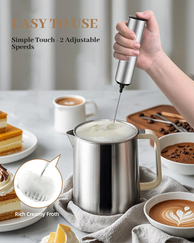 INFOOD milk frother quickly foams milk for café-style drinks