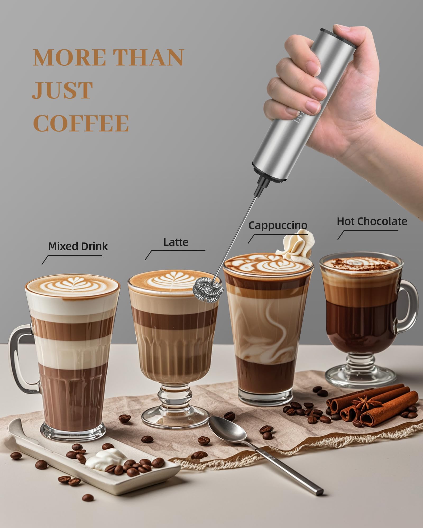 INFOOD frother stand keeps the kitchen tidy and stylish