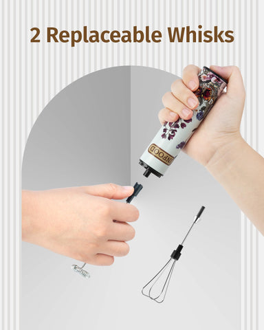 INFOOD milk frother is compact for travel and camping use