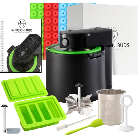 Infusion Buds 3-in-1 Infuser front view showing compact all-in-one decarb and infusion device