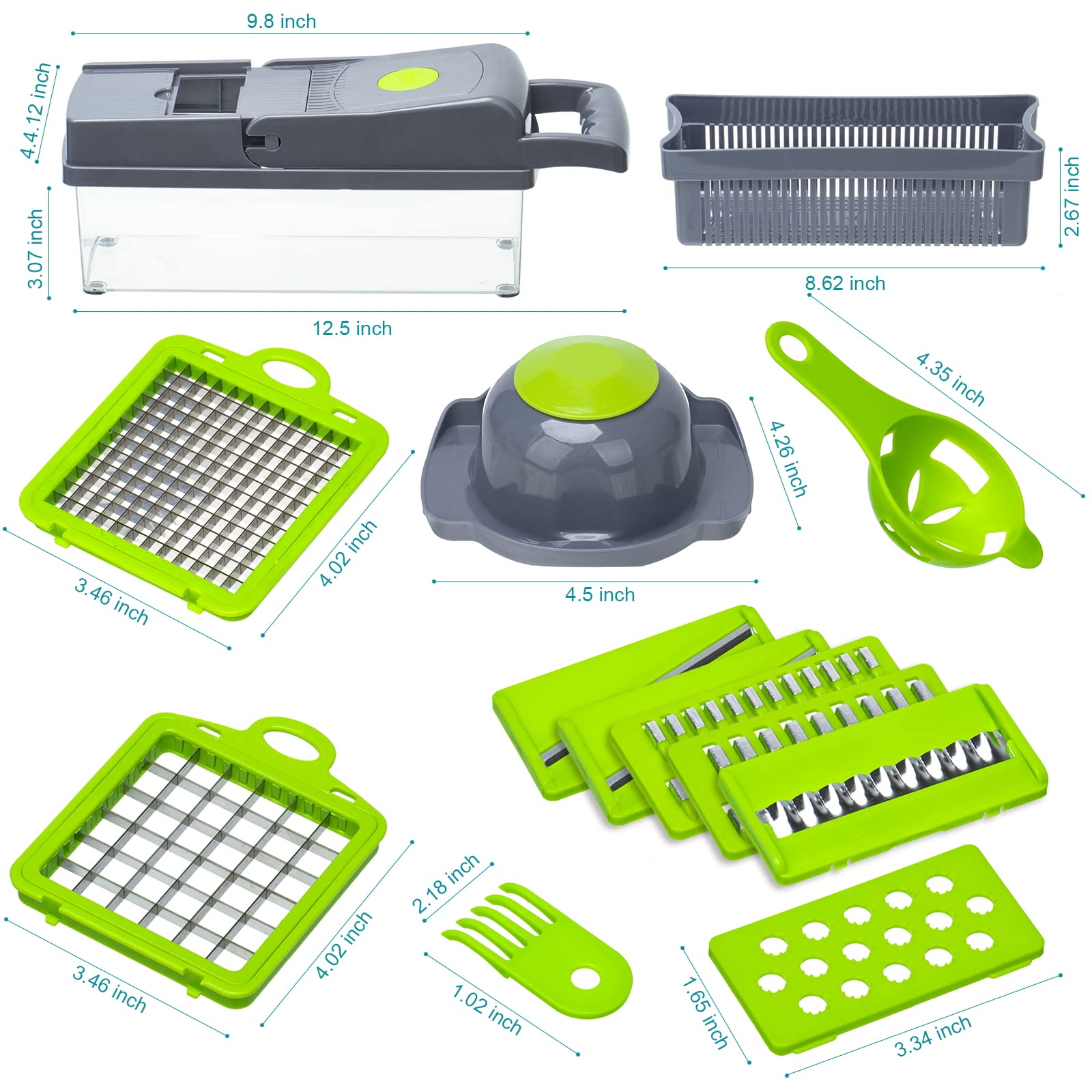 Ingcebo chopper with grater and dicer shows versatile functions.