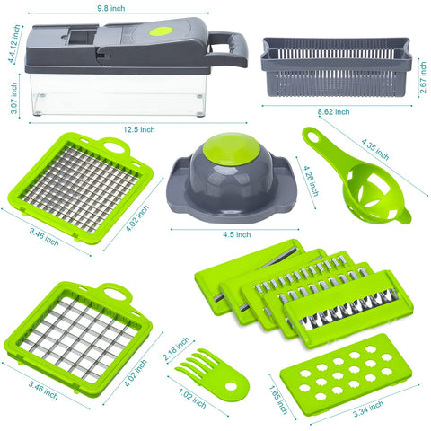 Ingcebo chopper with grater and dicer shows versatile functions.