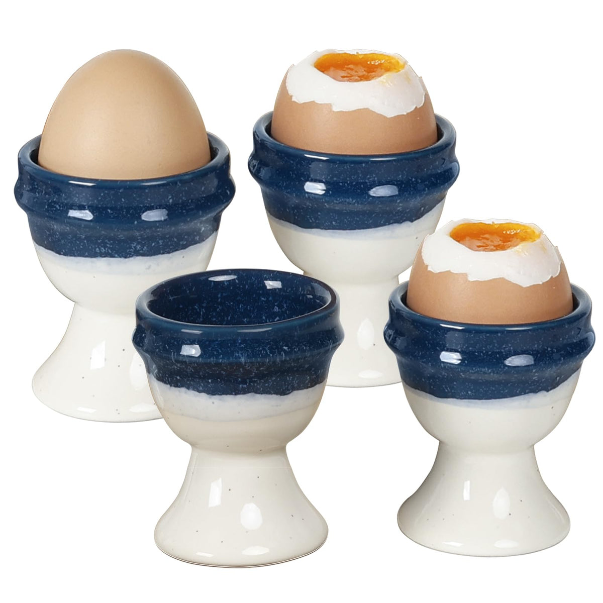 INGOFIN ceramic egg cups with a sturdy base for stable serving