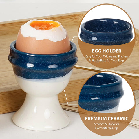 INGOFIN egg cups keep a single egg steady for clean slicing