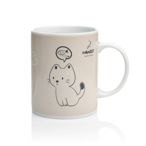 InGwest cat-motif mug handle adds whimsical charm.