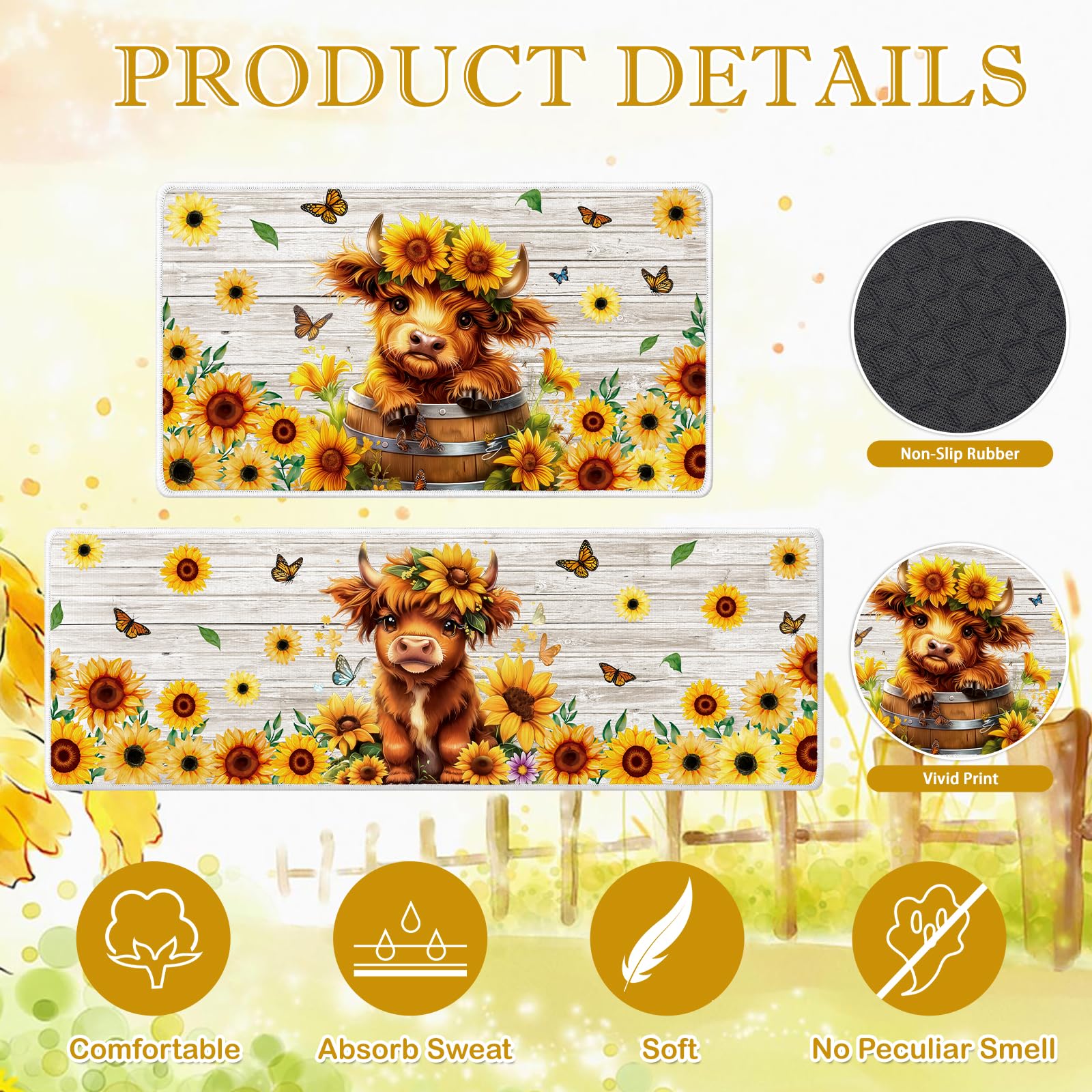 InIsaJace 16x28 inch mat fits compact spaces with absorbent surface.