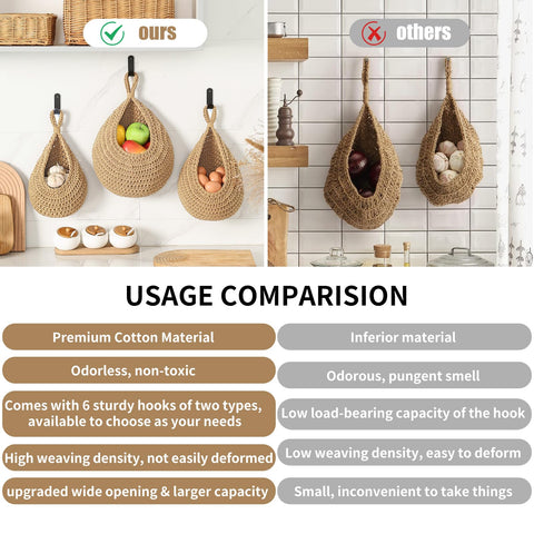 INJORAN teardrop baskets showcasing wall-mounted storage design.