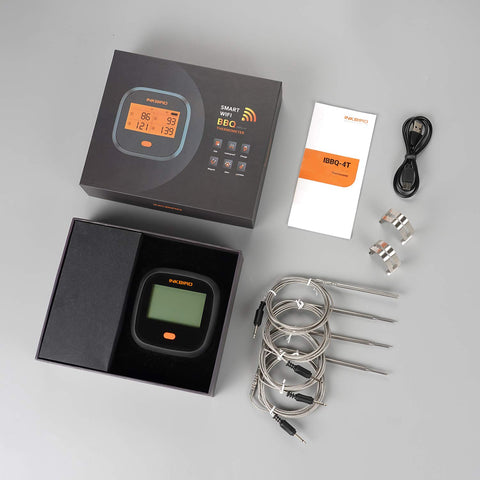 Inkbird IBBQ-4T color coded probes for organized monitoring