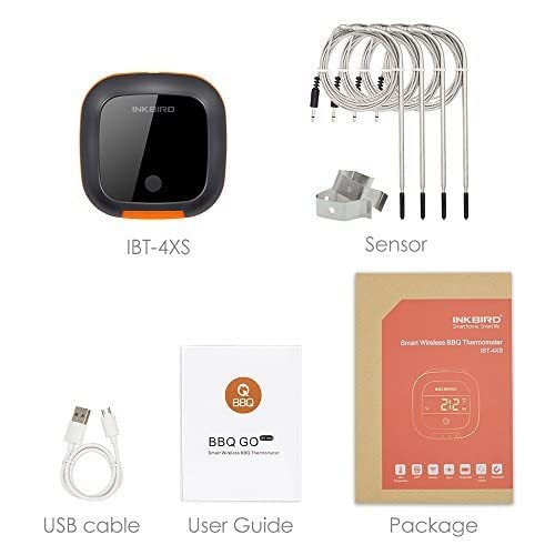 Four stainless steel probes included for precise multi-zone monitoring.