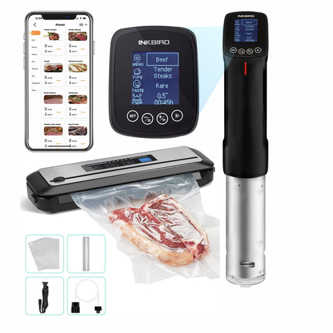 Inkbird ISV-100W sous vide cooker front view for precise home cooking
