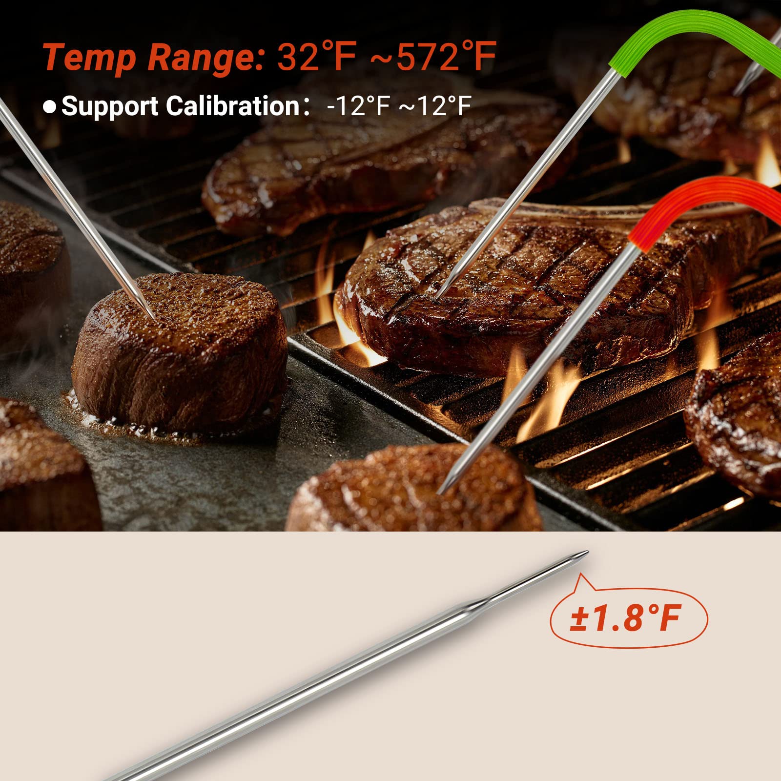 Custom temperature and timer setup on Inkbird thermometer.