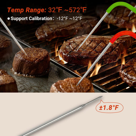 Custom temperature and timer setup on Inkbird thermometer.