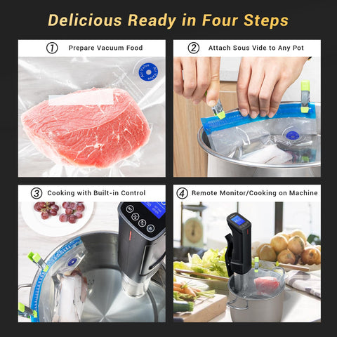 Inkbird sous vide cooker 99-hour timer enables long, precise scheduling