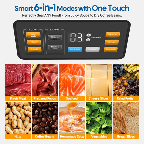 Inkbird vacuum sealer moist mode used for marinated meats and vegetables.