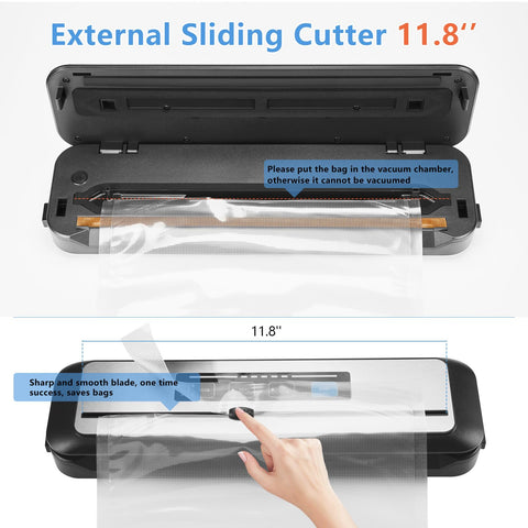 Inkbird vacuum sealer with seal mode for unfinished wraps and snacks.