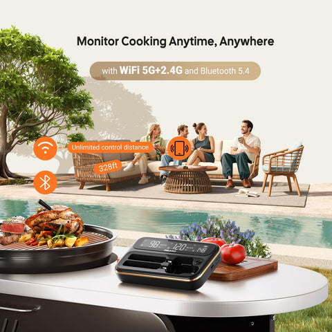 Inkbird WiFi thermometer probes extended for thick cuts and precise temps