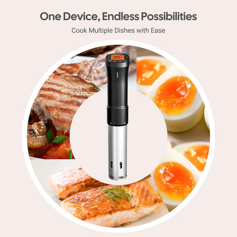 InkSous built-in 14 recipes for guided cooking ideas
