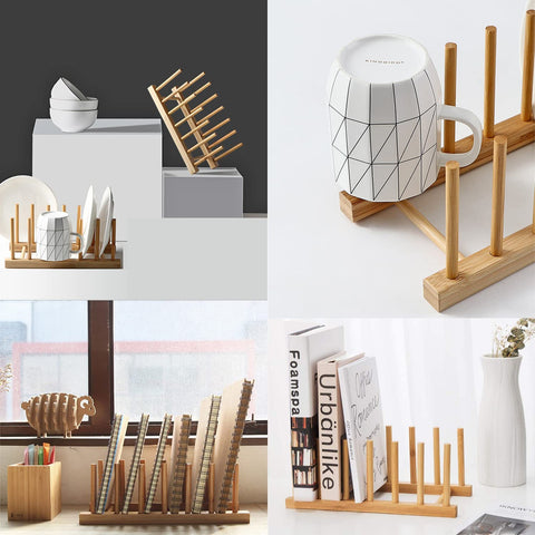 INNERNEED bamboo rack assembly photo outlines easy twist-and-fit setup.