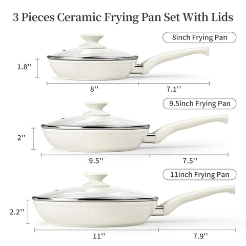 Innerwell 9.5-inch omelette pan with lid ideal for fluffy eggs and toppings.