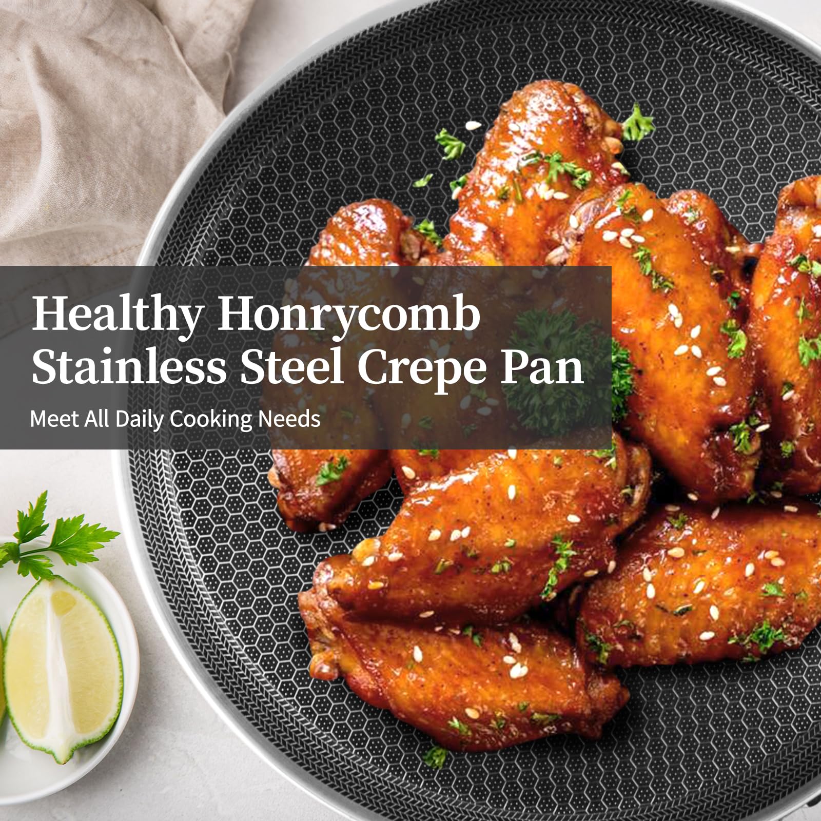 Easy cleanup for Innerwell crepe pan after crepes and pancakes.