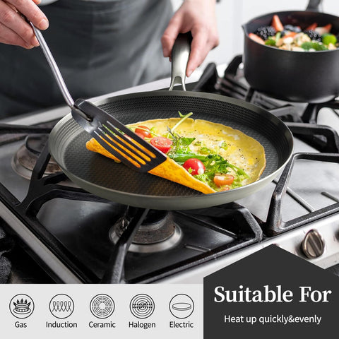 Innerwell crepe pan induction-compatible base for versatile cooking