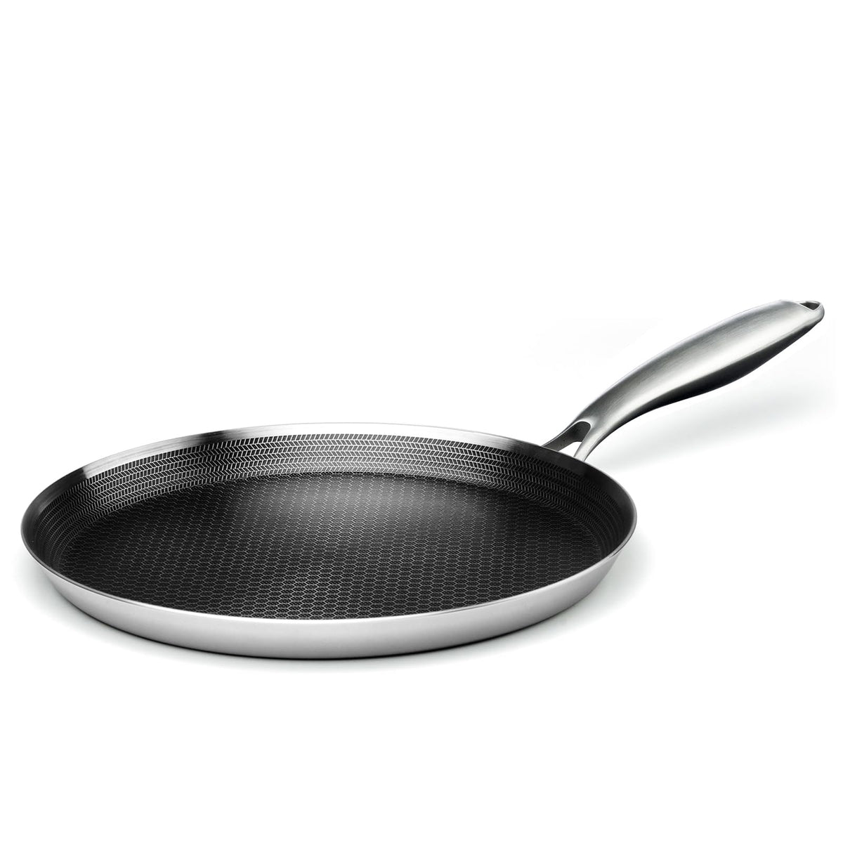 Innerwell crepe pan top view showing even surface for browning