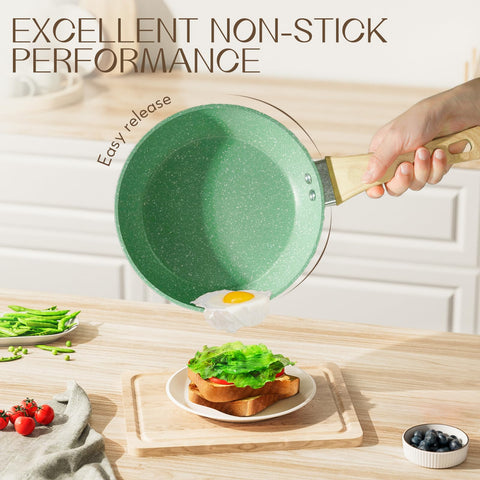 Innerwell egg pan for omelets smooth release and uniform browning.