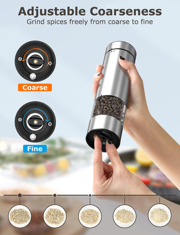 innhom electric salt grinder led light illuminates food for accurate seasoning